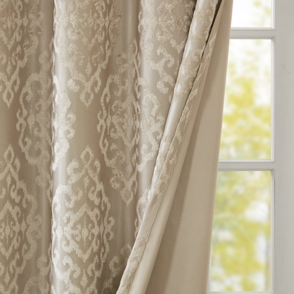SunSmart Mirage Knitted 50" X  108 Grommet Top 100% Blackout Curtain